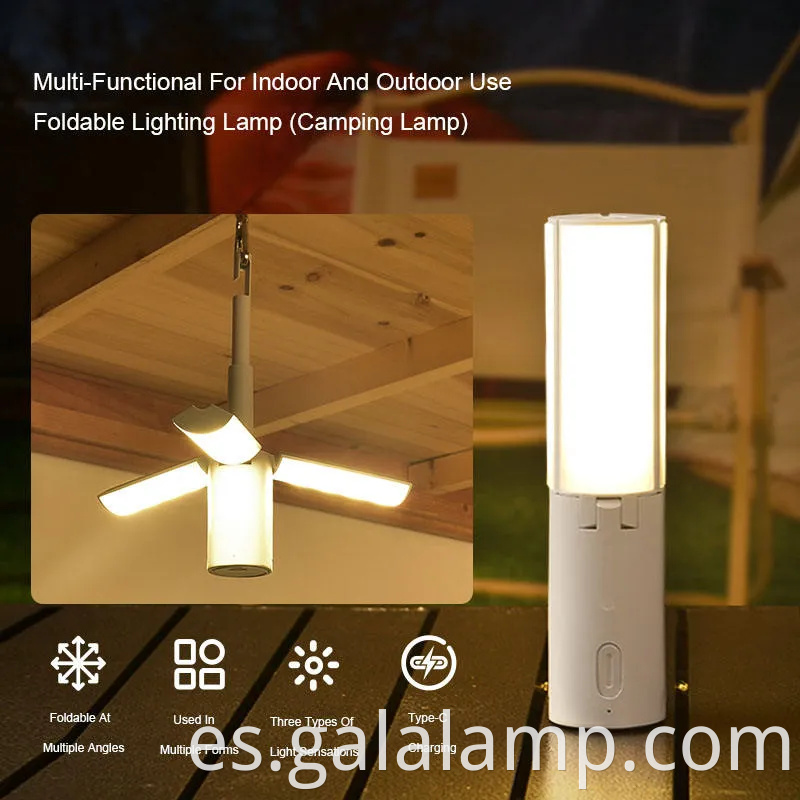 Lámpara de campamento LED inteligente con tecnología de sensor de movimiento